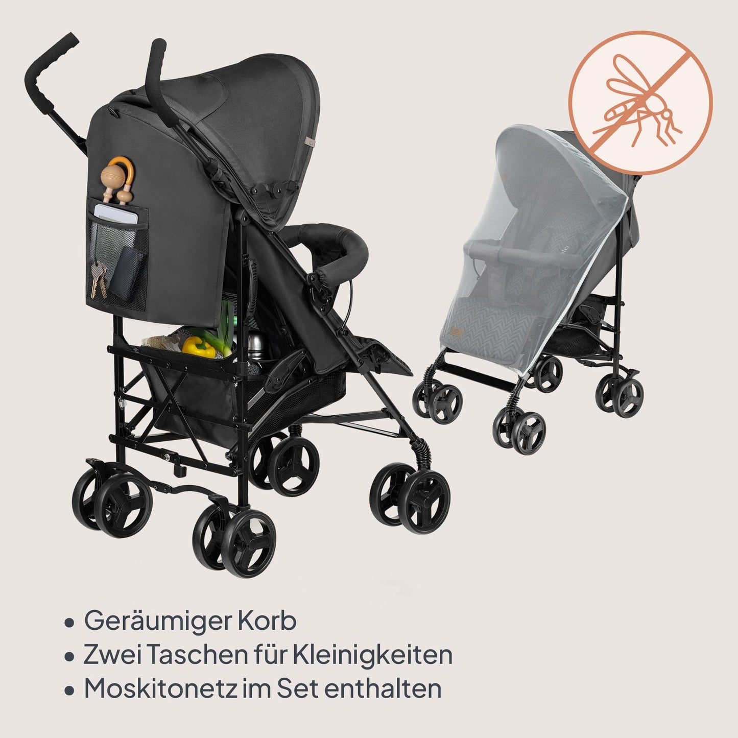 Lionelo Elia Buggy 0–15 kg, klappbar
