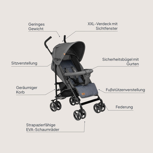 Lionelo Elia Buggy 0–15 kg, klappbar