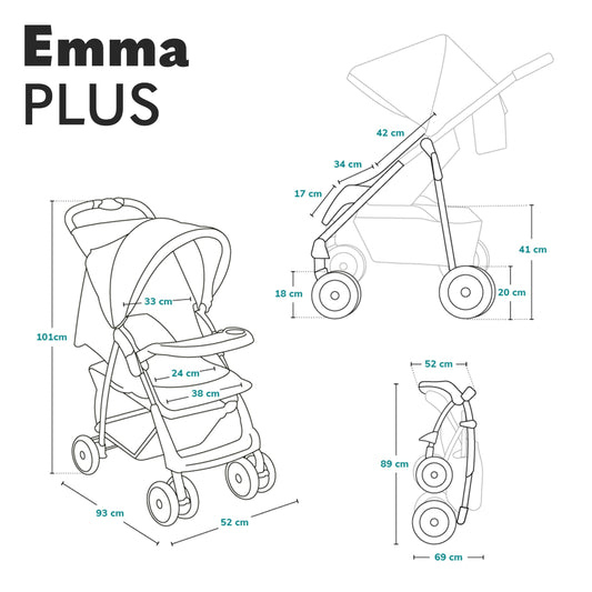 Lionelo Emma Plus Buggy bis 15 kg, klappbar