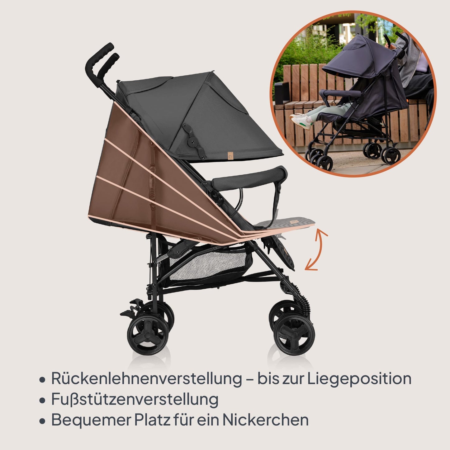 Lionelo Elia Buggy 0–15 kg, klappbar