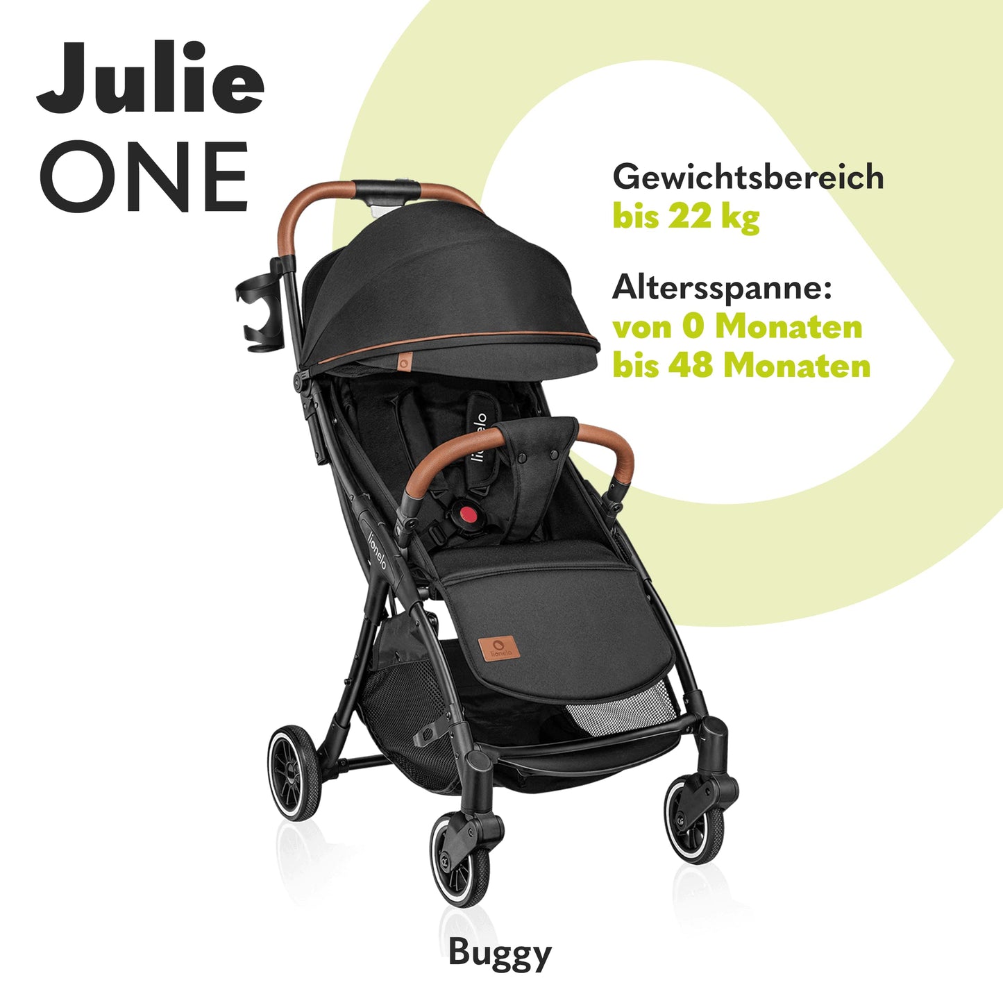 Lionelo Julie One Buggy 0–22 kg, klappbar
