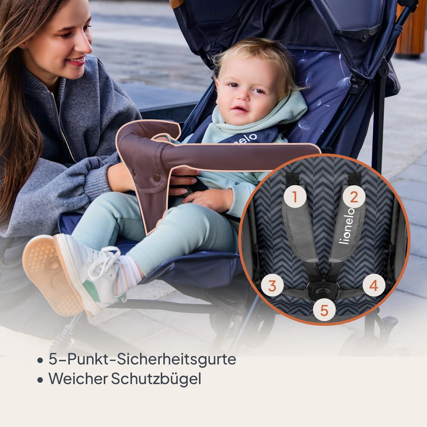Lionelo Elia Buggy 0–15 kg, klappbar