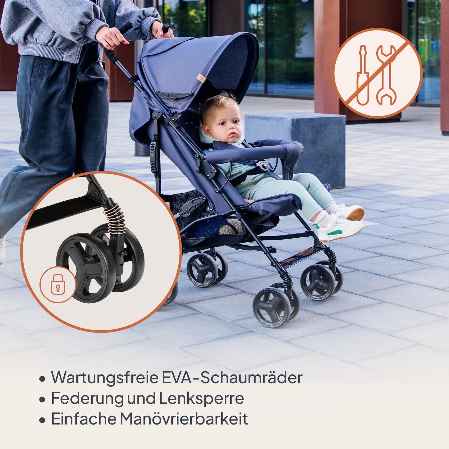 Lionelo Elia Buggy 0–15 kg, klappbar