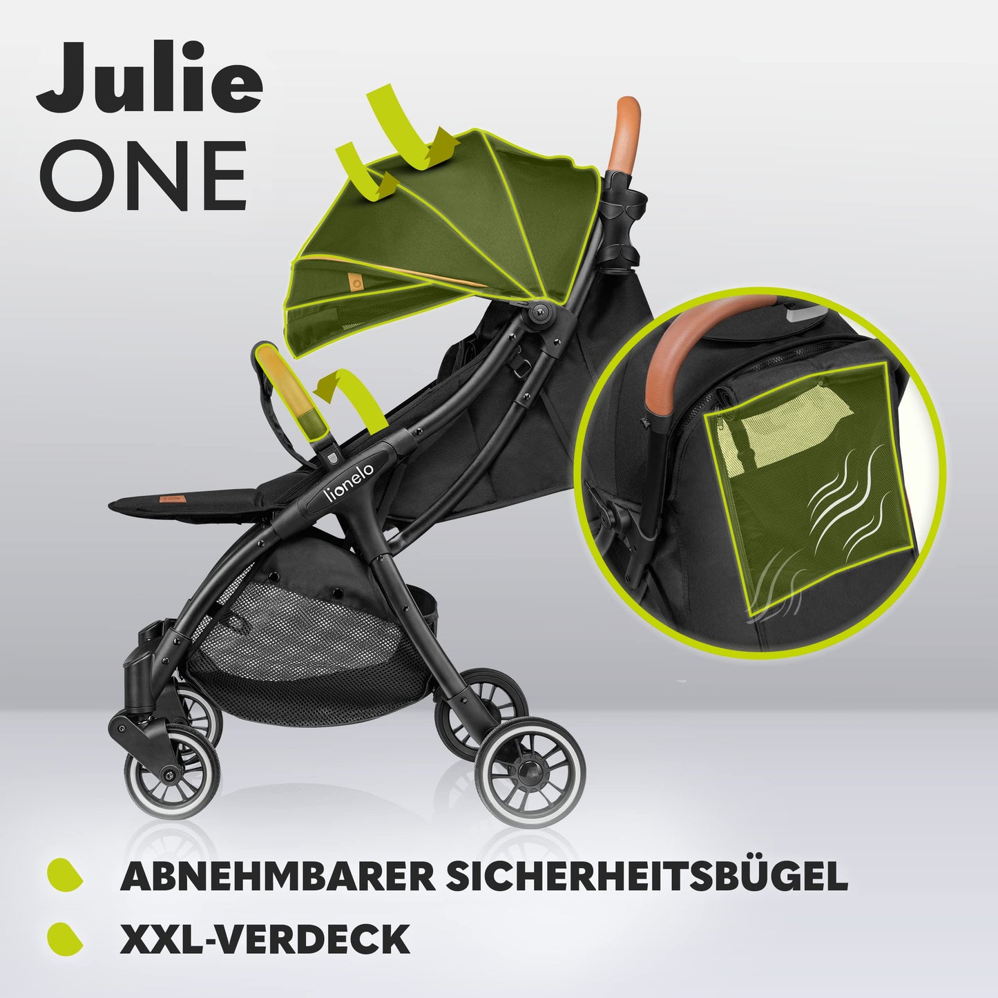 Lionelo Julie One Buggy 0–22 kg, klappbar