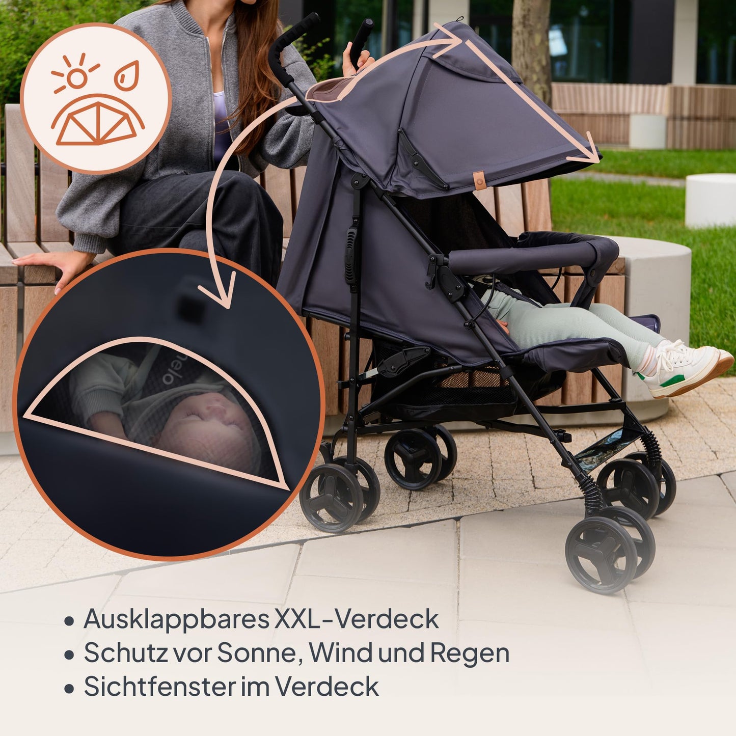 Lionelo Elia Buggy 0–15 kg, klappbar