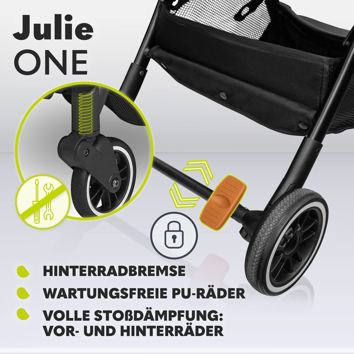 Lionelo Julie One Buggy 0–22 kg, klappbar