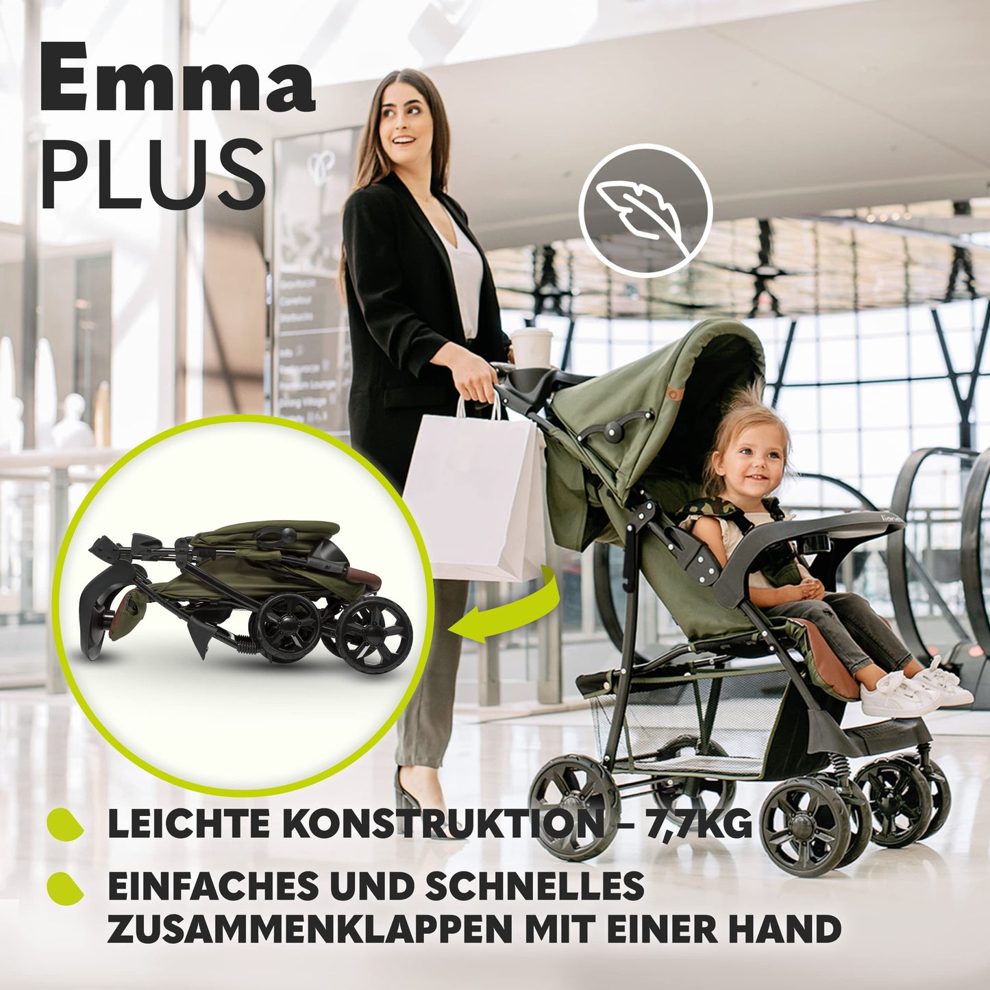 Lionelo Emma Plus Buggy bis 15 kg, klappbar