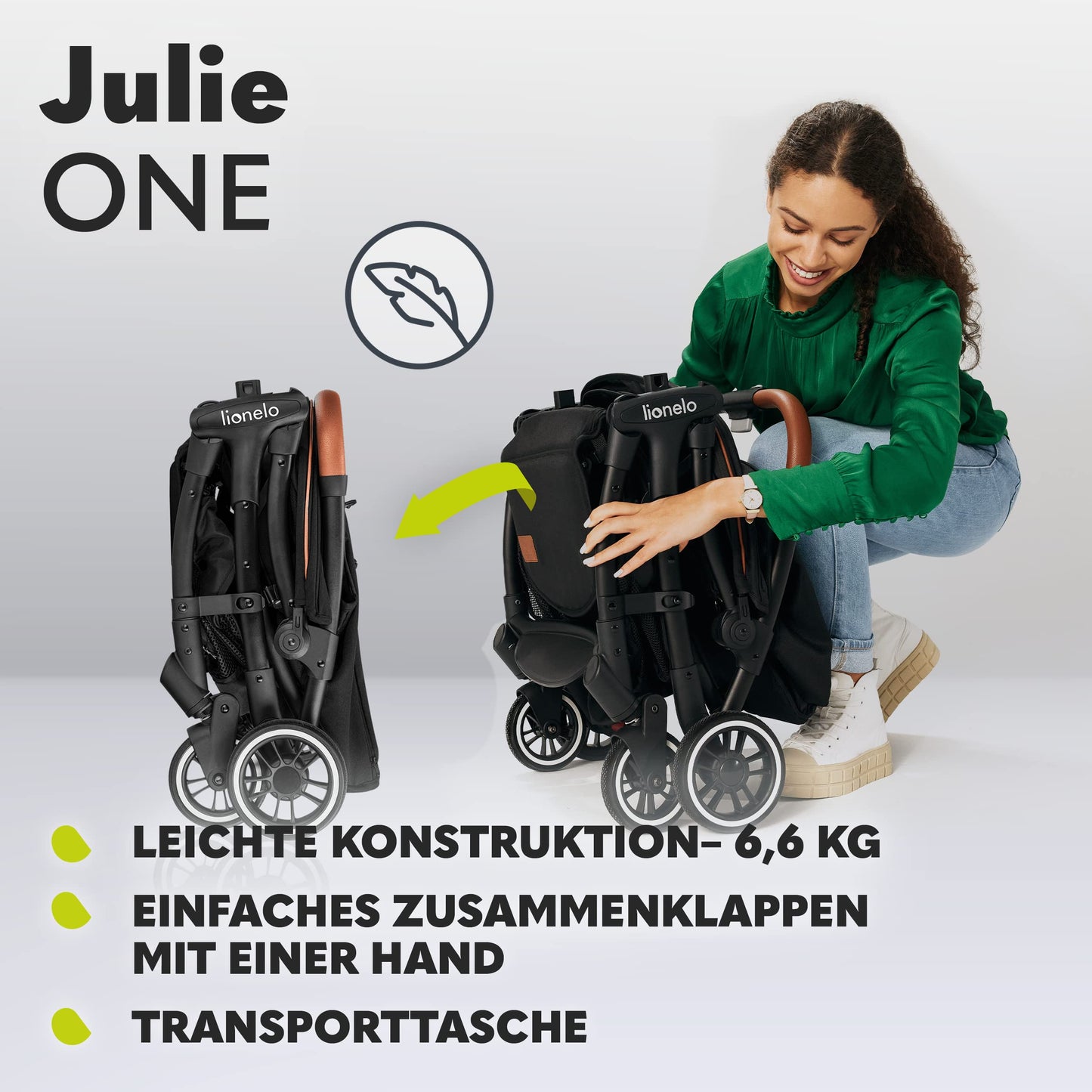 Lionelo Julie One Buggy 0–22 kg, klappbar