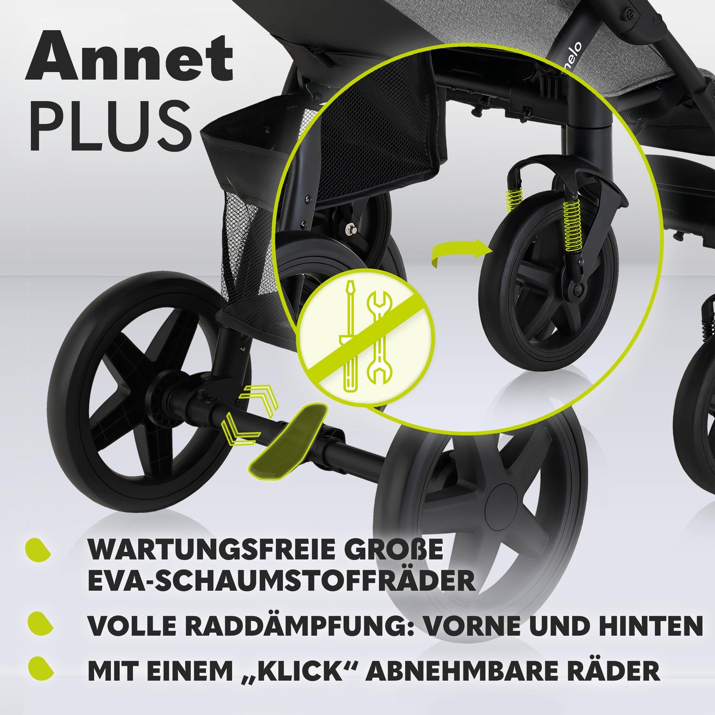 Lionelo Annet Plus Buggy 0–22 kg, faltbar