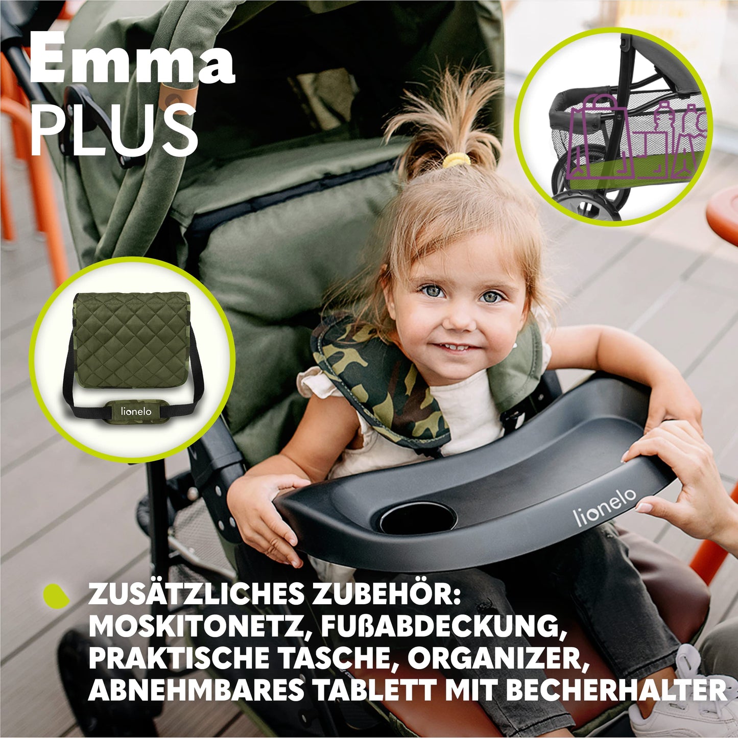 Lionelo Emma Plus Buggy bis 15 kg, klappbar