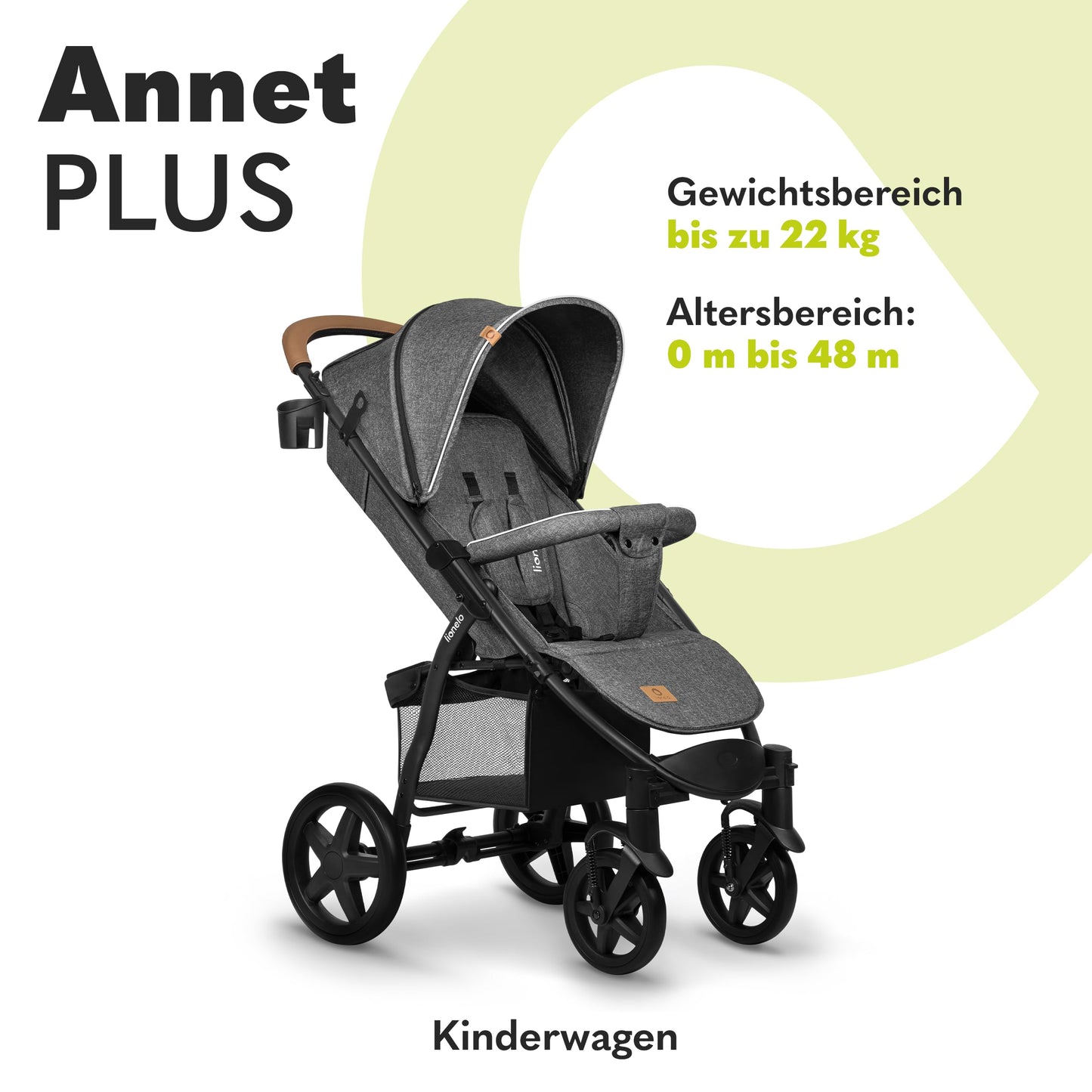 Lionelo Annet Plus Buggy 0–22 kg, faltbar