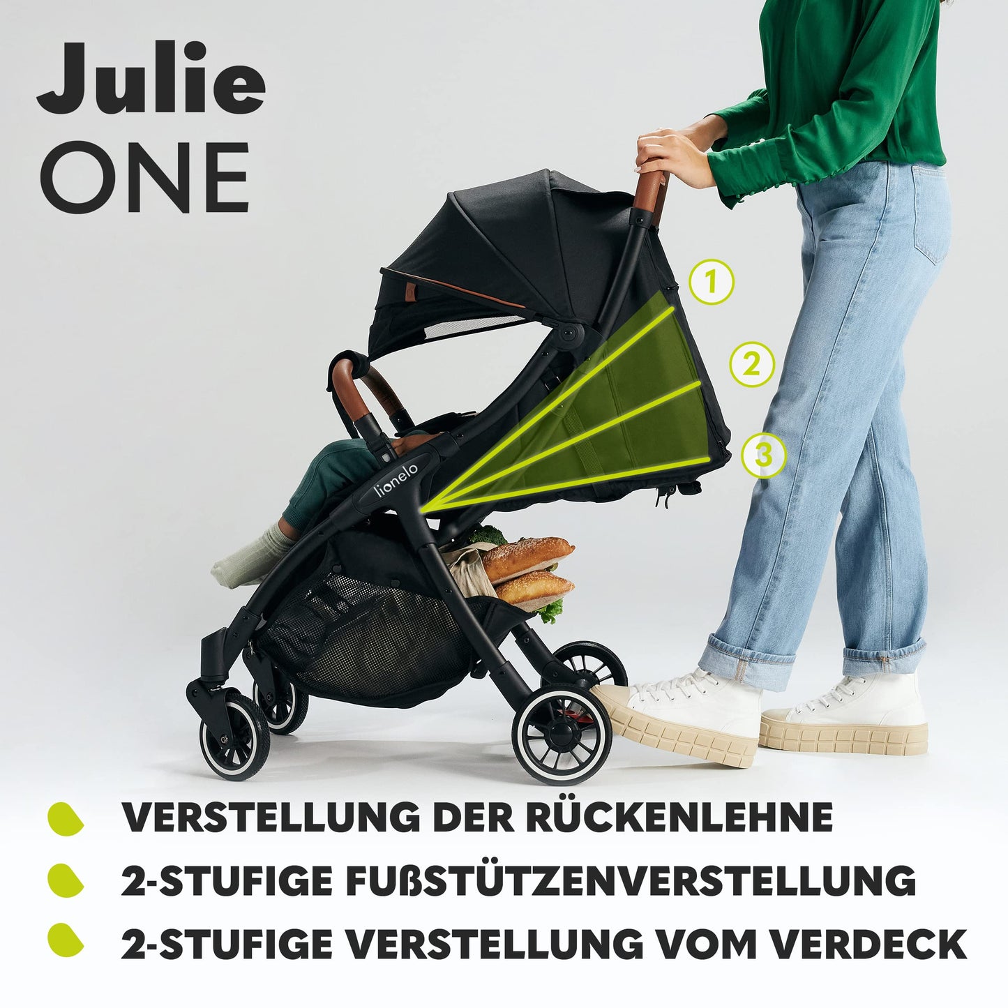 Lionelo Julie One Buggy 0–22 kg, klappbar
