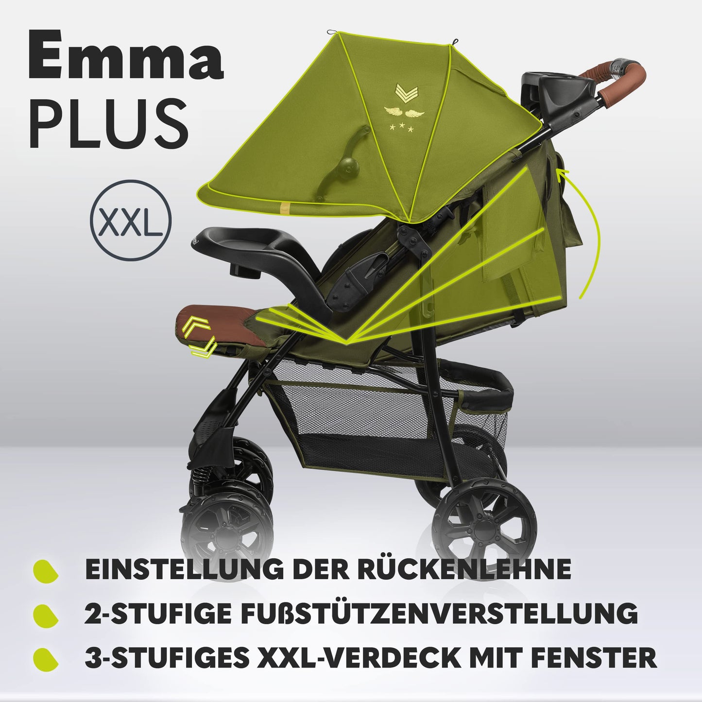 Lionelo Emma Plus Buggy bis 15 kg, klappbar